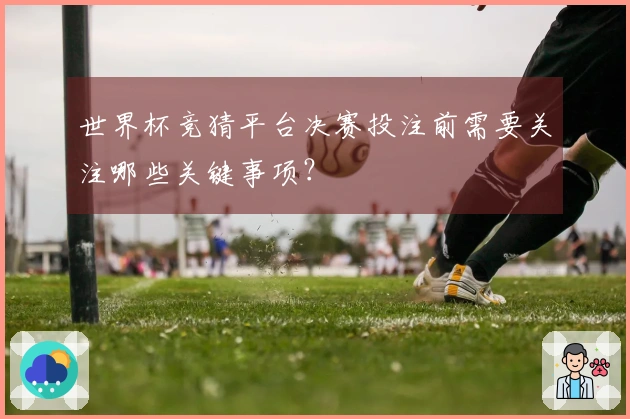 世界杯竞猜平台决赛投注前需要关注哪些关键事项？